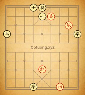 Tàn Pháo Tượng Tôt thấp thắng Mã 2 Tốt.