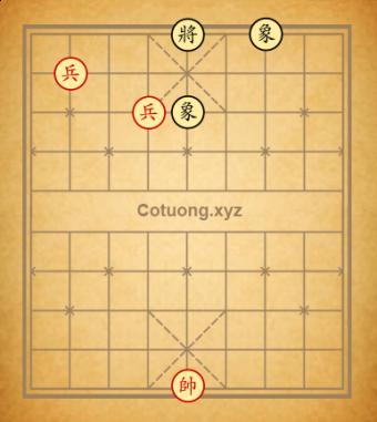 2 chốt (thấp) khéo thắng 2 tượng